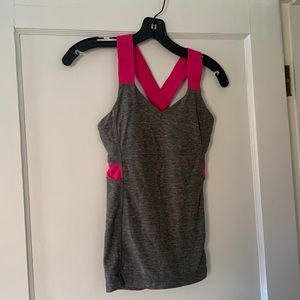 Lululemon bra top gray pink size 4 XS
